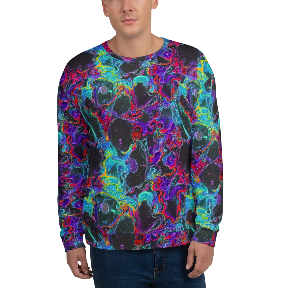 Midnight Eruption on Sweatshirt — Front