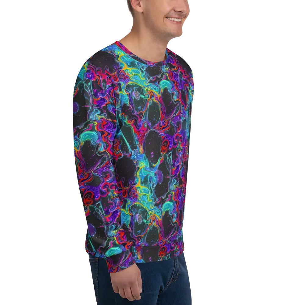 Midnight Eruption on Sweatshirt — Right Front