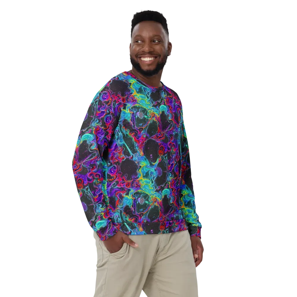Midnight Eruption on Sweatshirt — Front