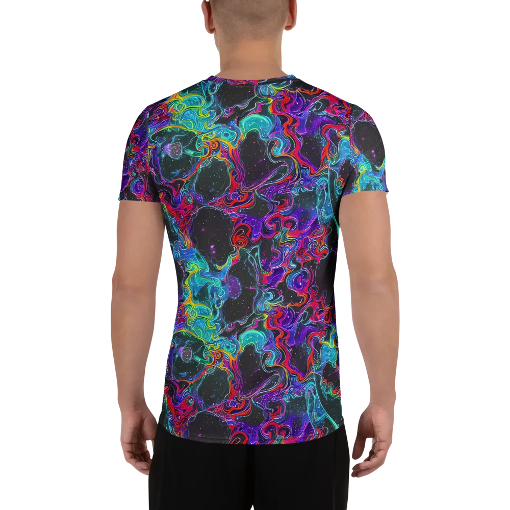 Midnight Eruption on Men's Athletic T-Shirt — Back