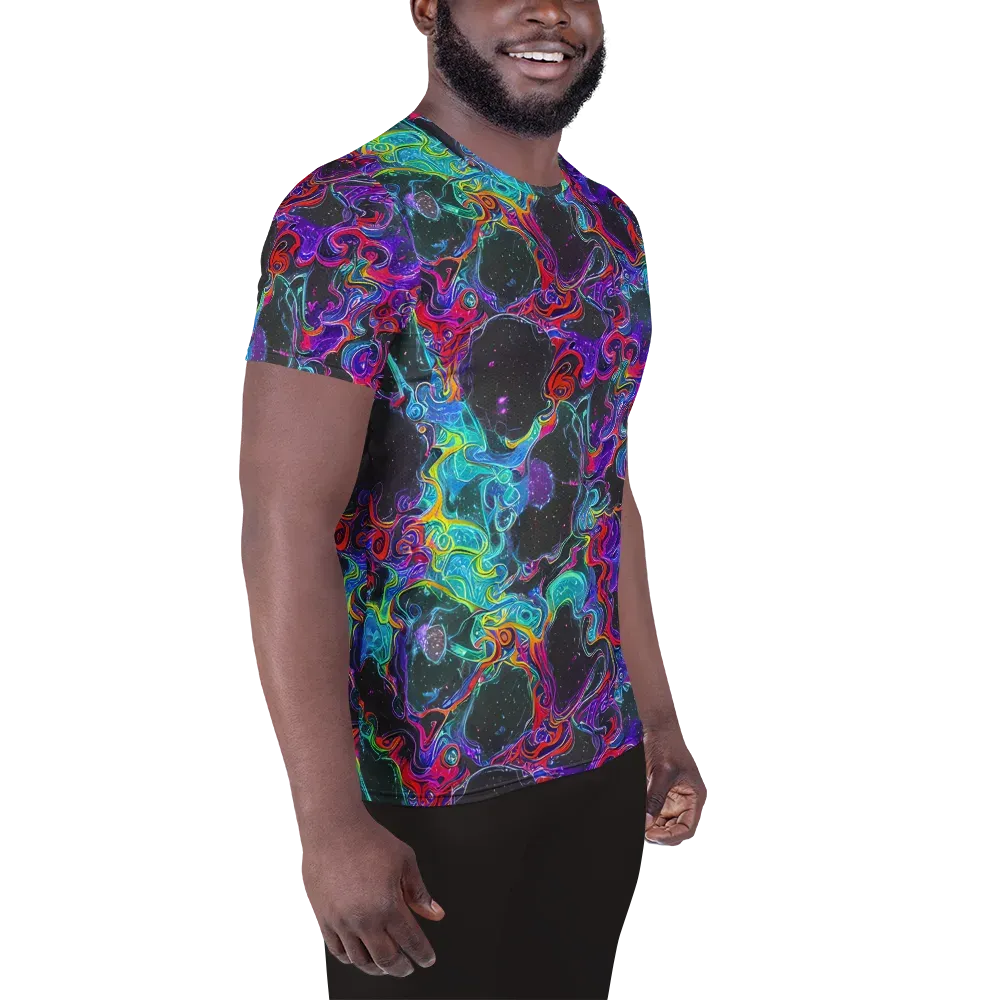 Midnight Eruption on Men's Athletic T-Shirt — Right