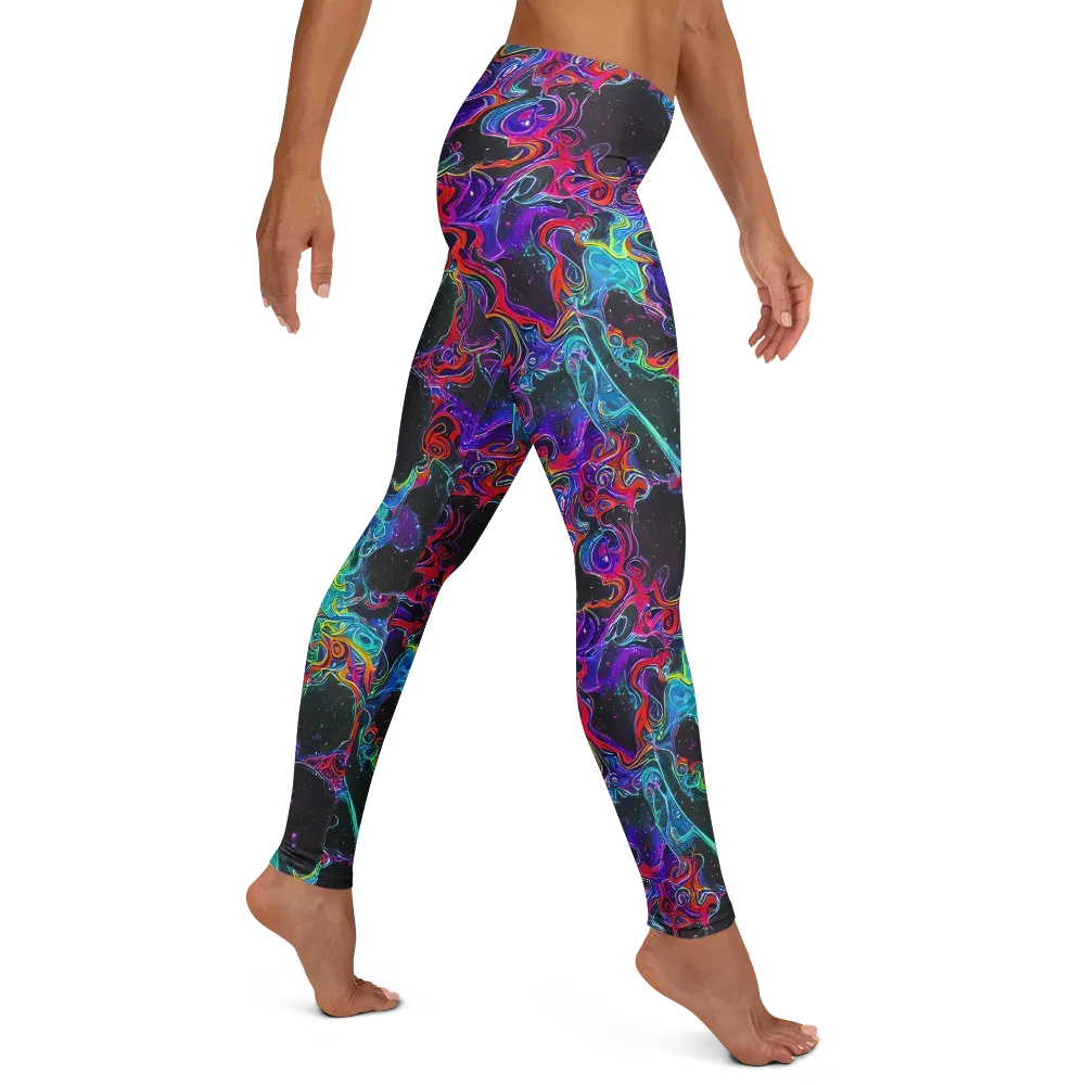 Midnight Eruption on Leggings — Right