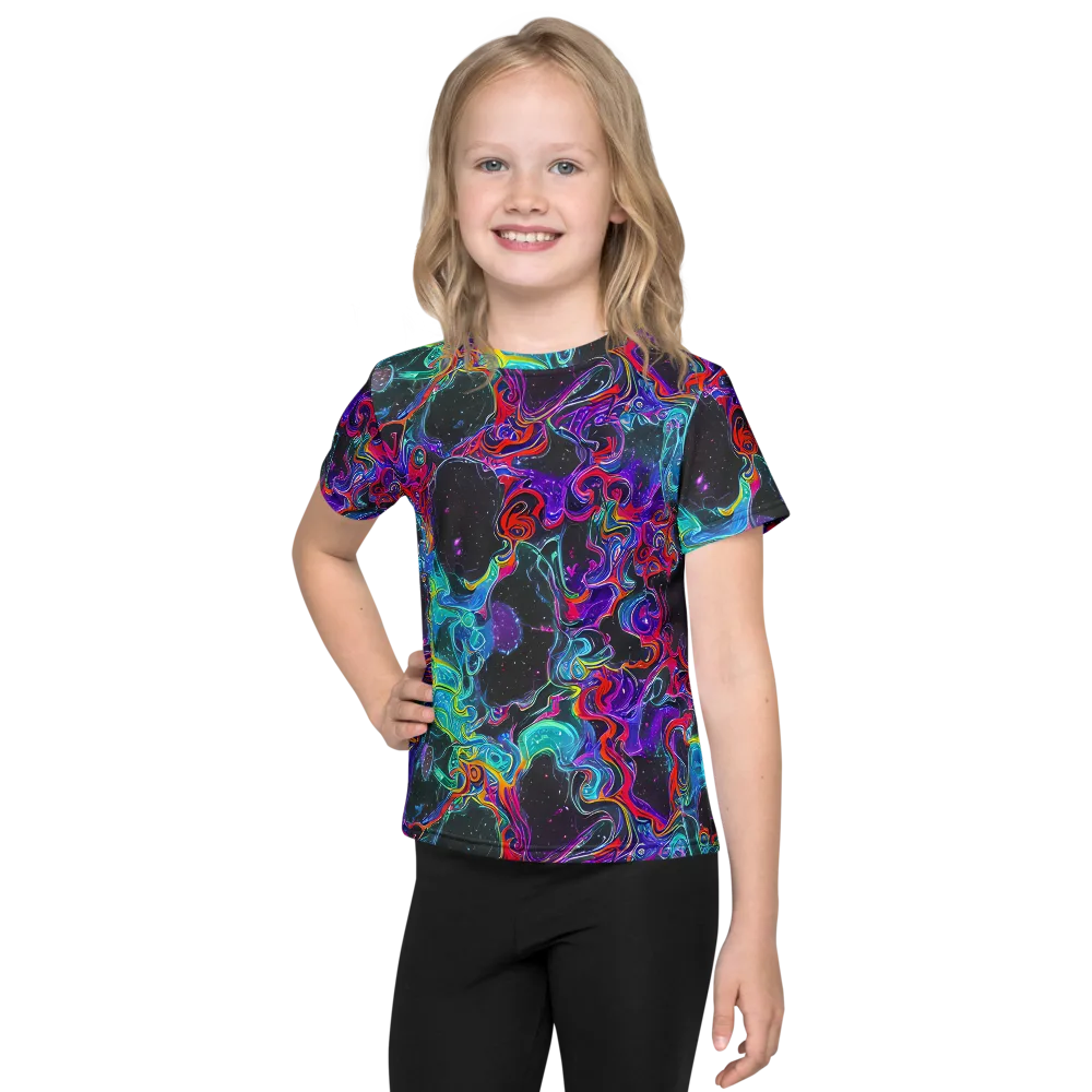 Midnight Eruption on Kids Crew Neck T-Shirt — Front