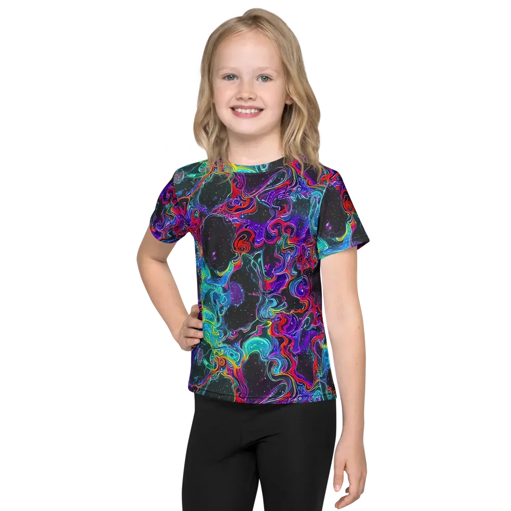 Midnight Eruption on Kids Crew Neck T-Shirt — Front