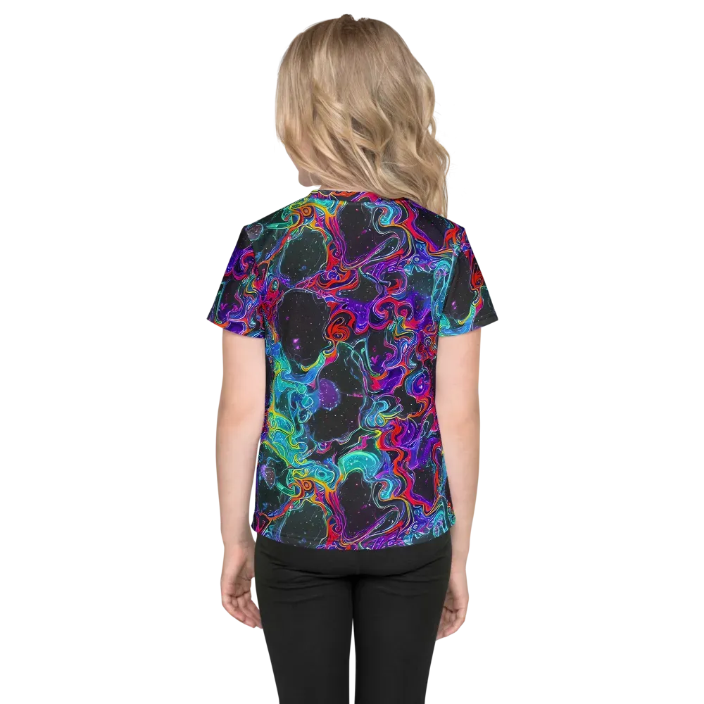 Midnight Eruption on Kids Crew Neck T-Shirt — Back