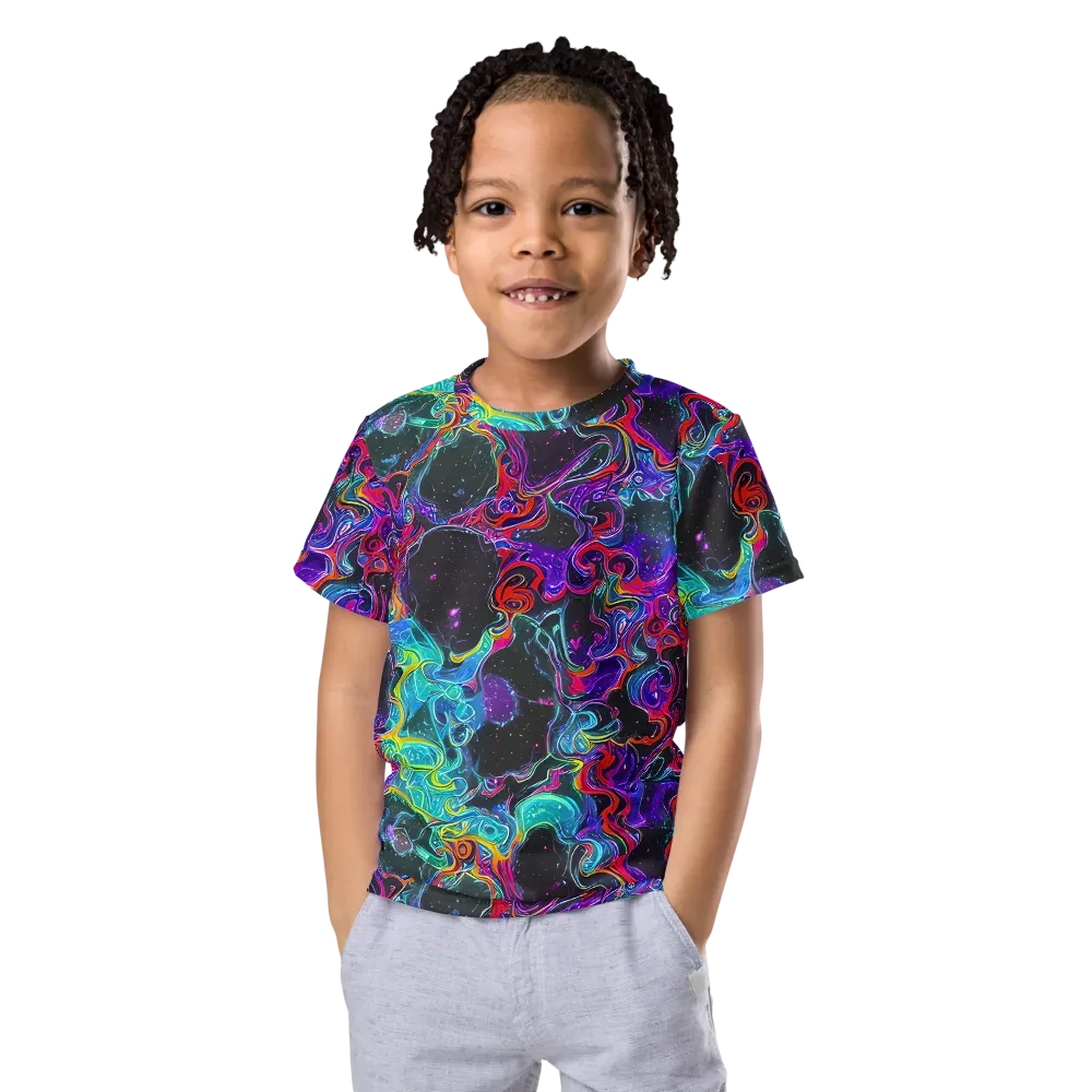 Midnight Eruption on Kids Crew Neck T-Shirt — Front
