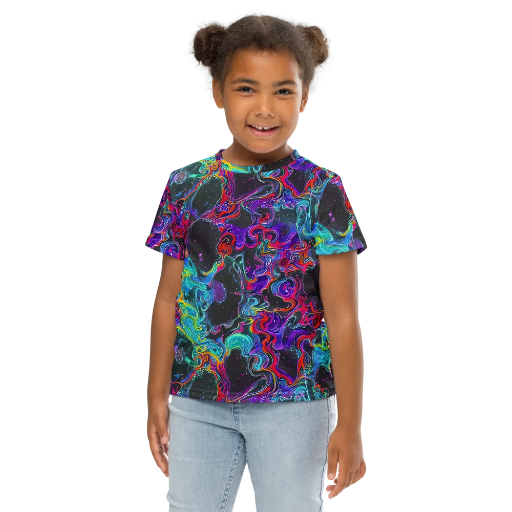 Midnight Eruption on Kids Crew Neck T-Shirt — Front