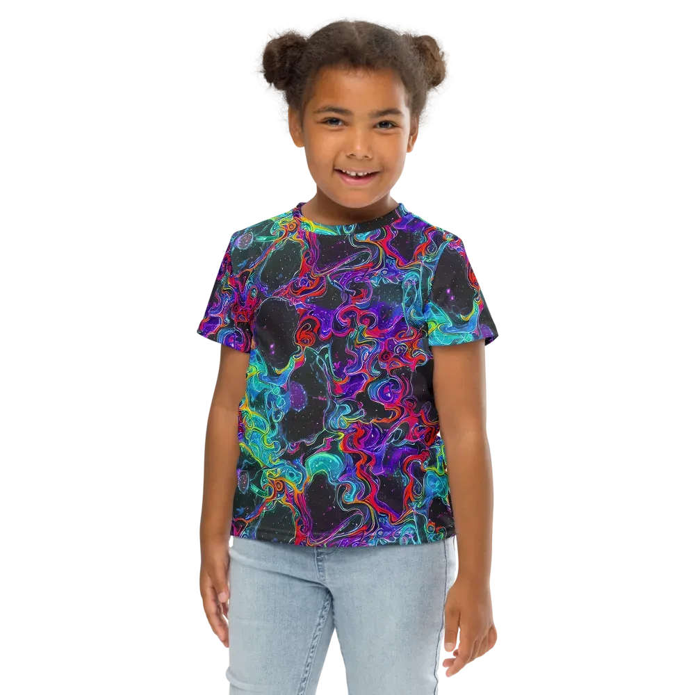 Midnight Eruption on Kids Crew Neck T-Shirt — Front