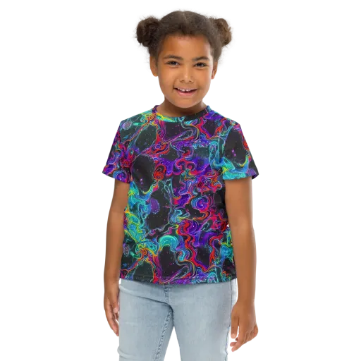 Midnight Eruption on a Kids Crew Neck T-Shirt