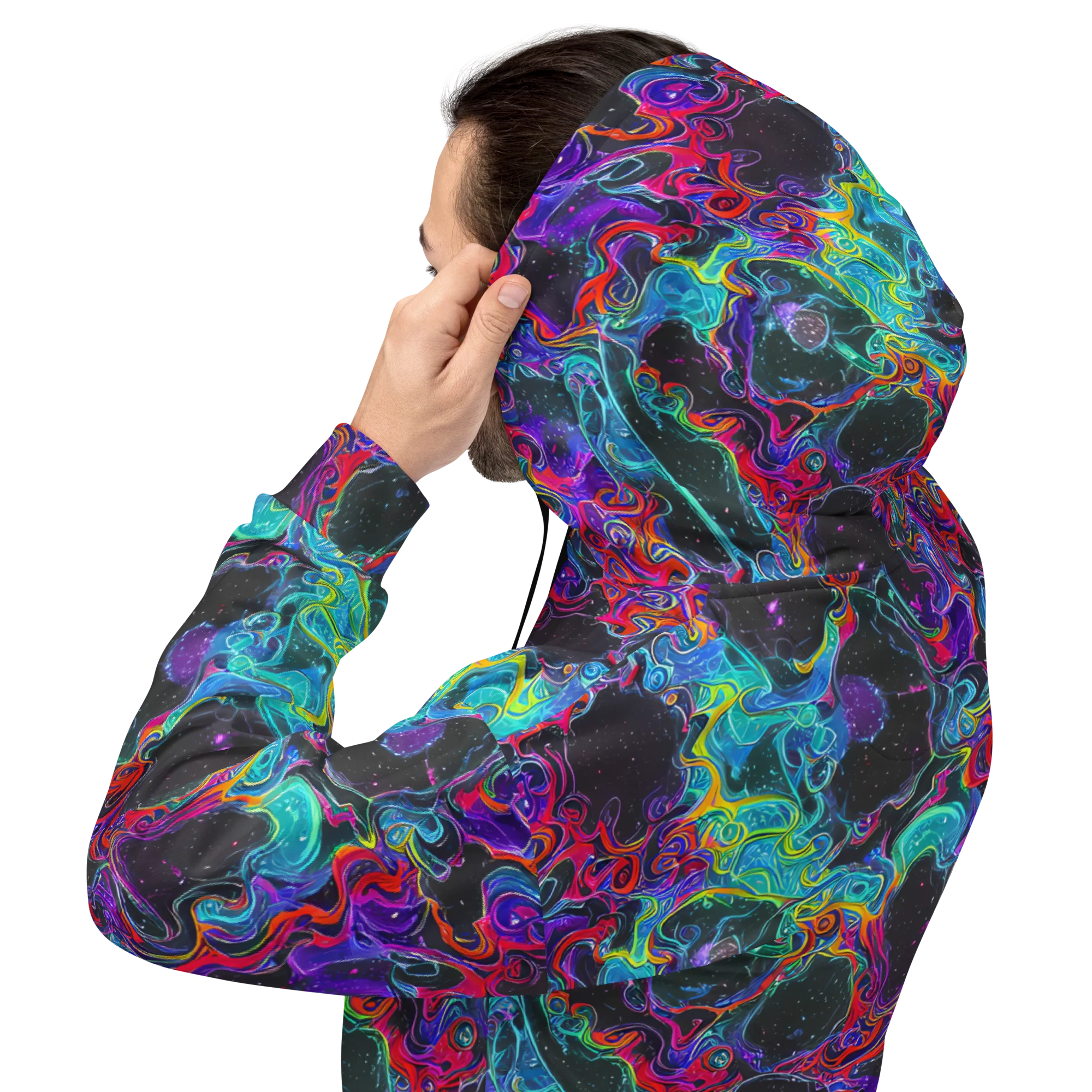 Midnight Eruption on Hoodie — Back
