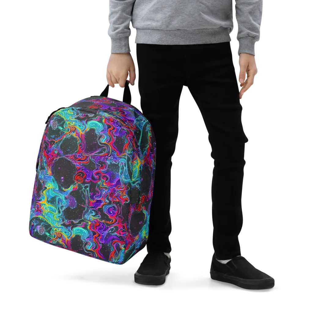 Midnight Eruption on Minimalist Backpack — Zoomed-in