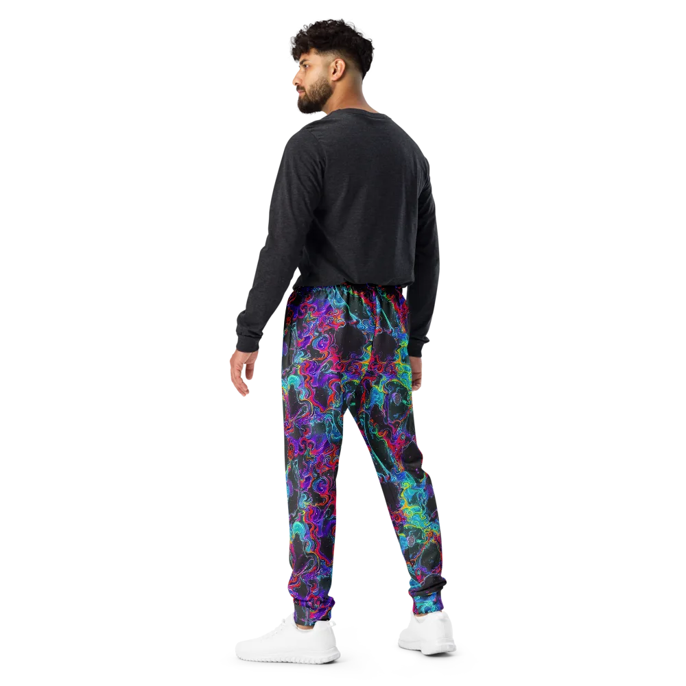 Midnight Eruption on Men's Joggers — Back