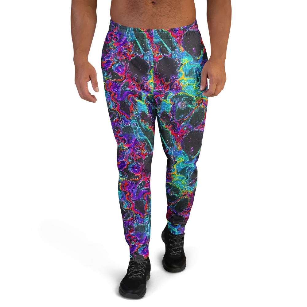 Midnight Eruption on Men's Joggers — Front
