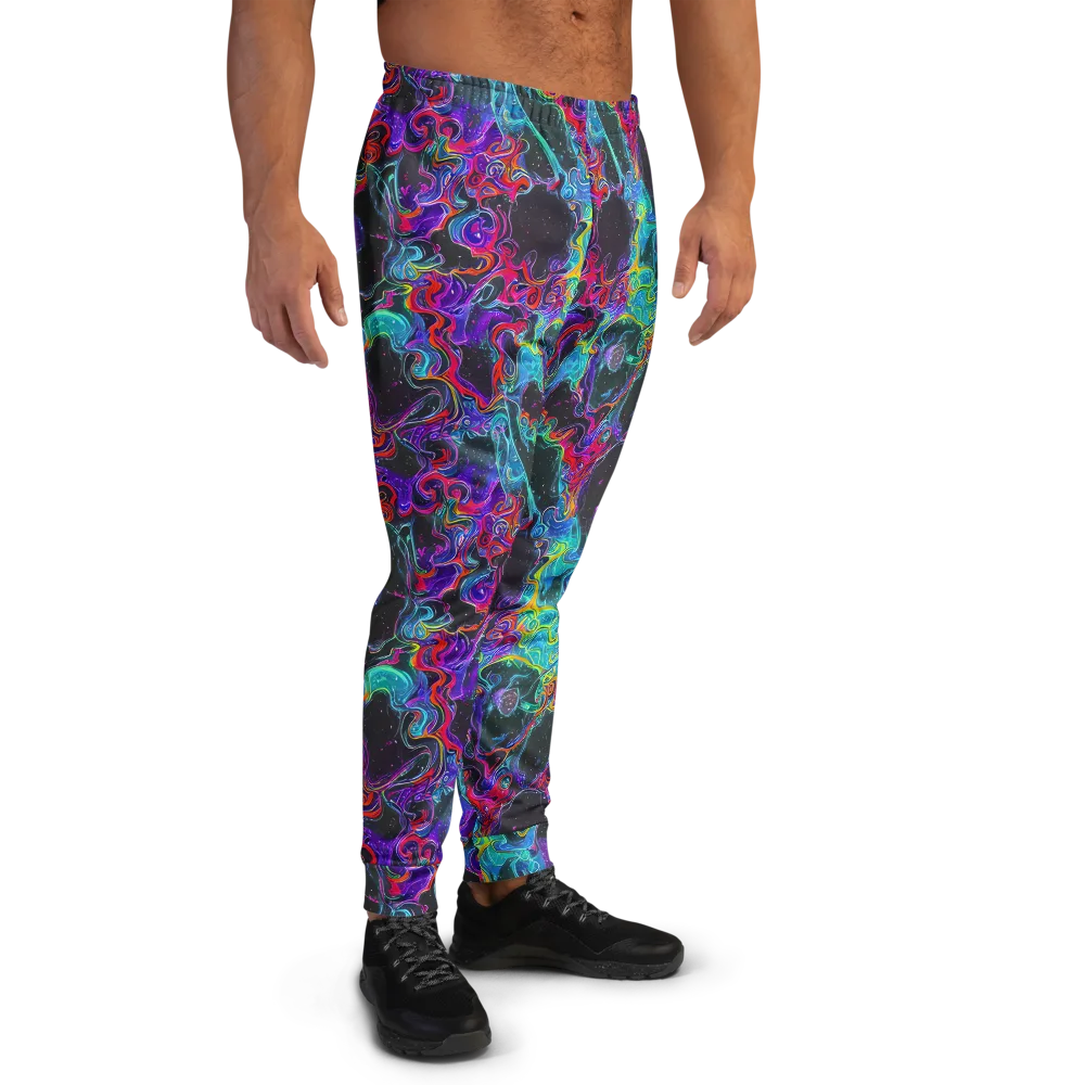Midnight Eruption on Men's Joggers — Right