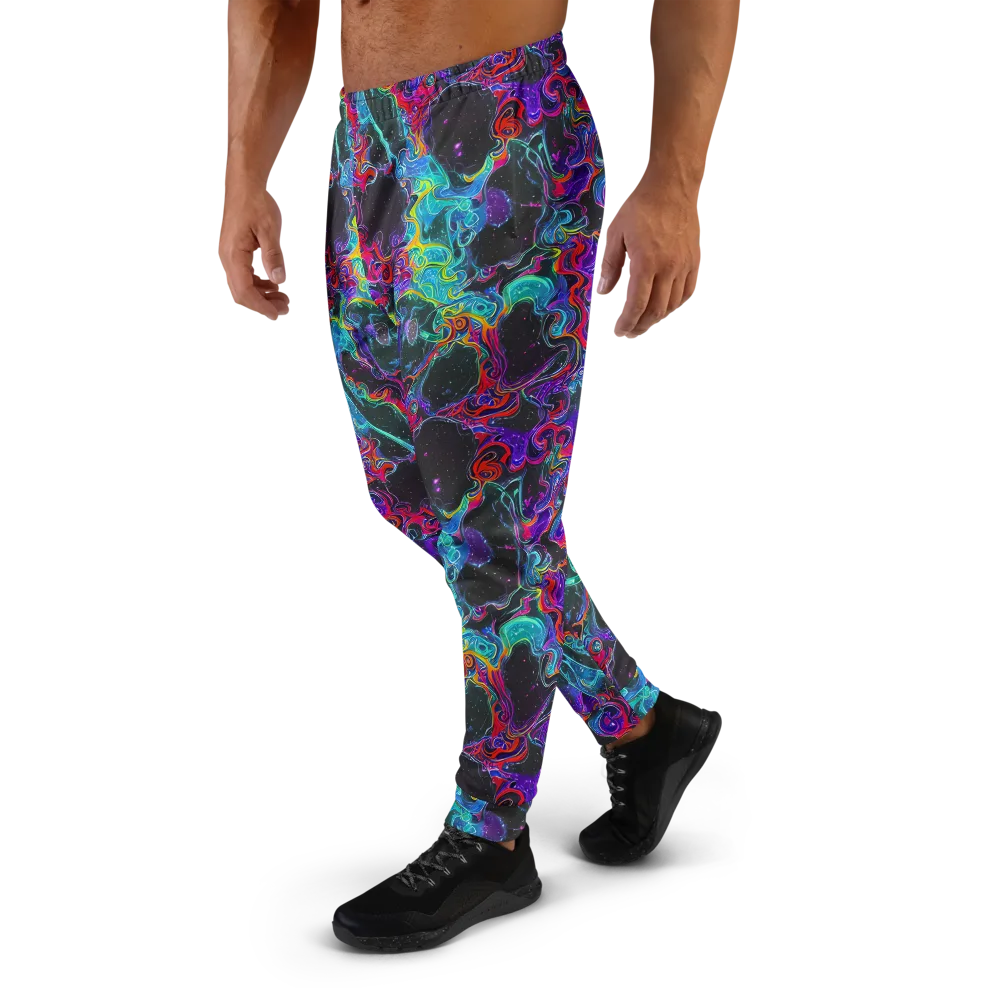 Midnight Eruption on Men's Joggers — Left