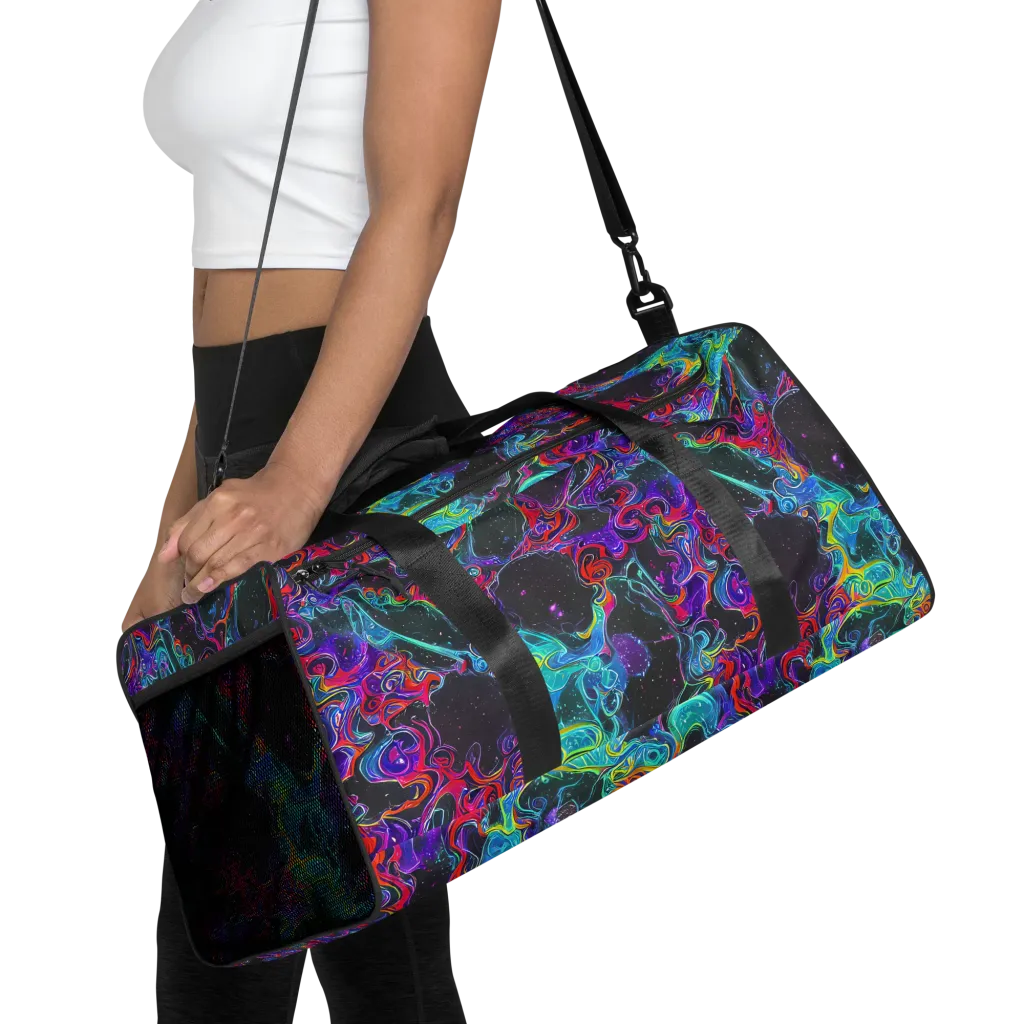 Midnight Eruption on Duffle Bag — Front