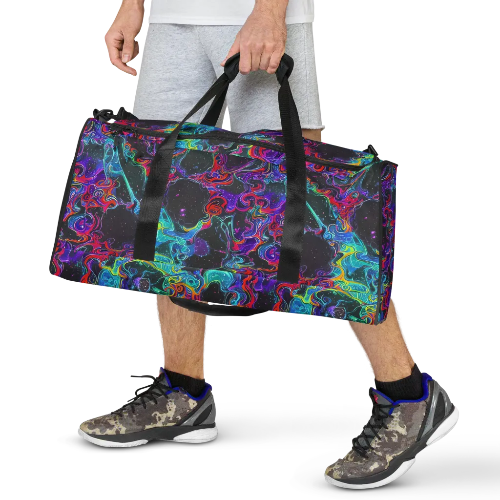 Midnight Eruption on Duffle Bag — Front