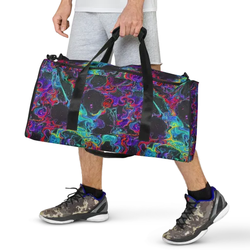 Midnight Eruption on a Duffle Bag