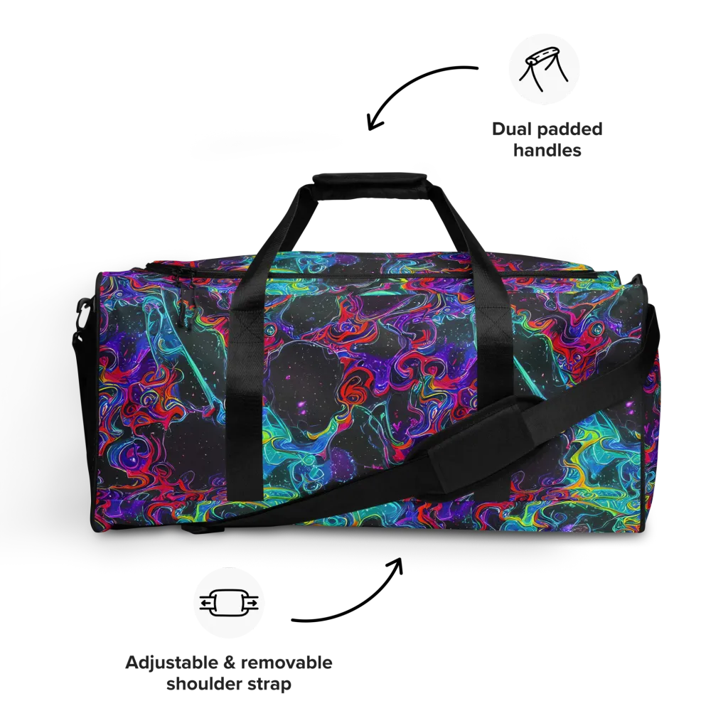 Midnight Eruption on Duffle Bag — Front