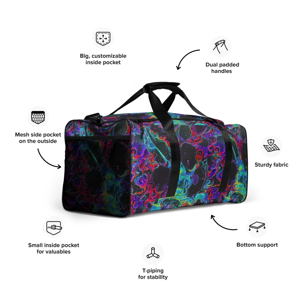 Midnight Eruption on Duffle Bag — Right Front