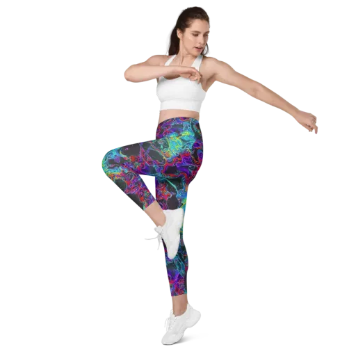 Midnight Eruption on a Leggings with Pockets