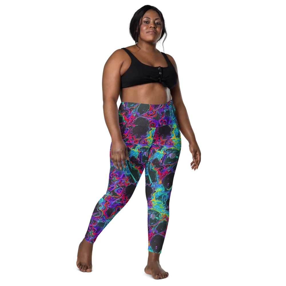 Midnight Eruption on Leggings with Pockets — Front