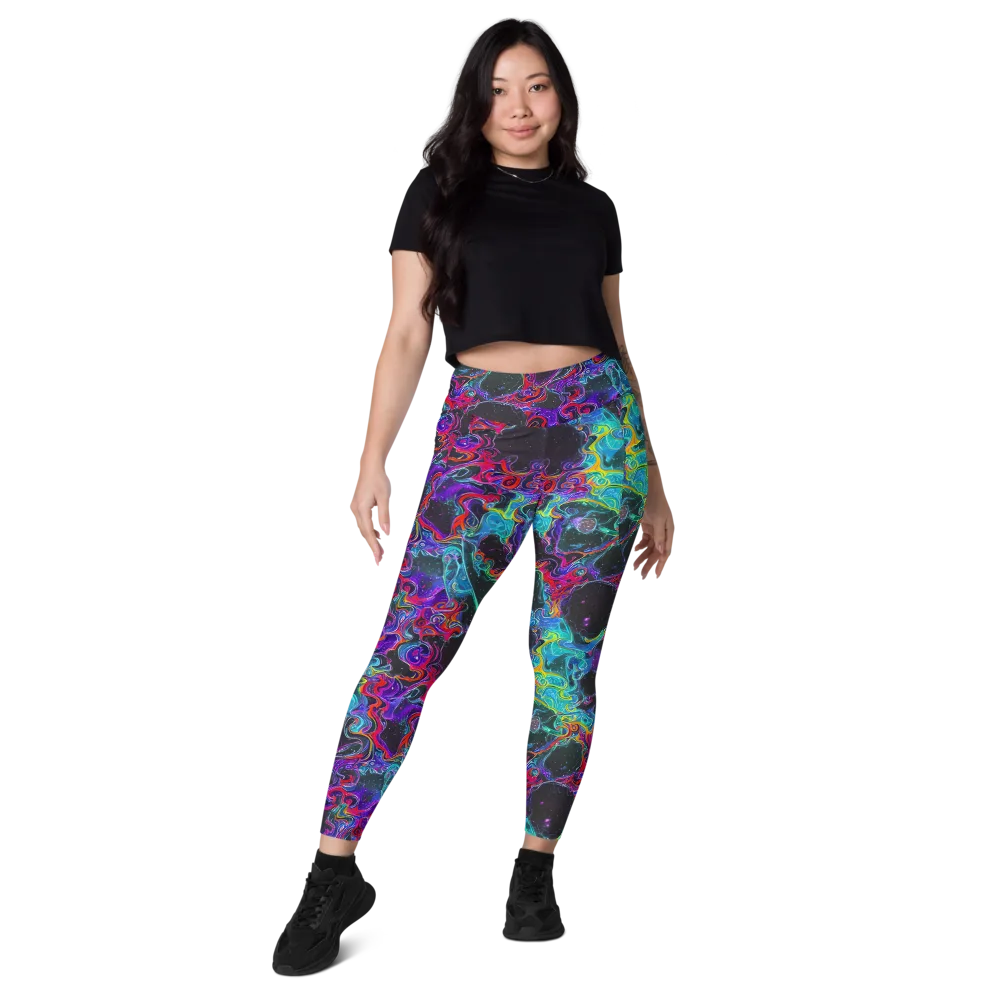 Midnight Eruption on Leggings with Pockets — Front
