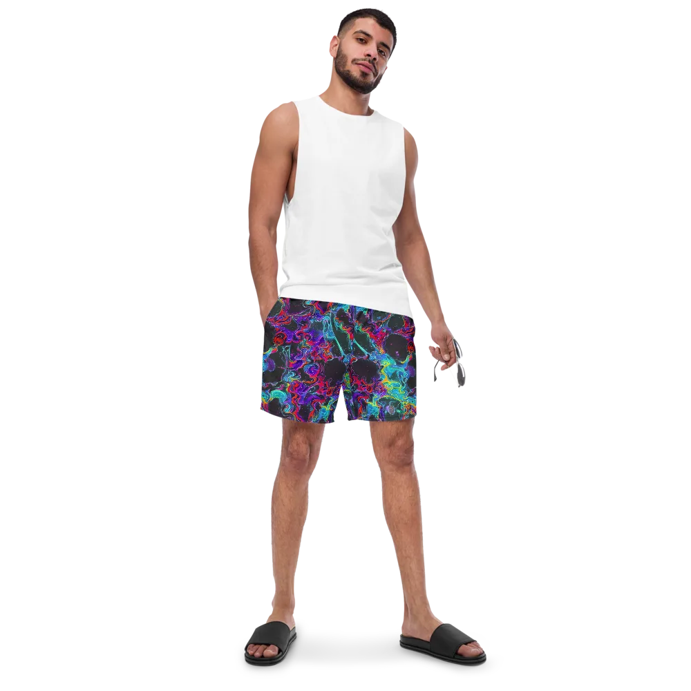 Midnight Eruption on Swim Trunks — Front