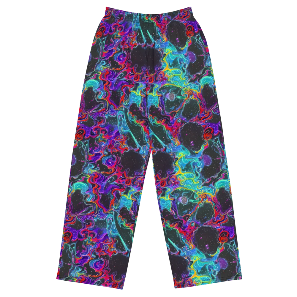 Midnight Eruption on Wide-Leg Pants — Front