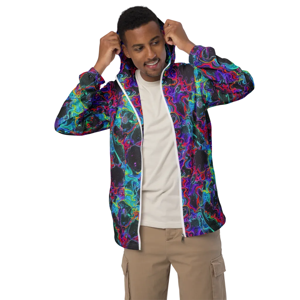 Midnight Eruption on Men's Windbreaker — Front