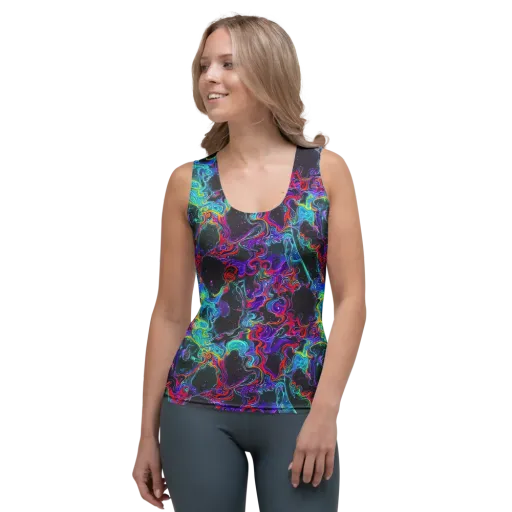 Midnight Eruption on a Women's Tank Top
