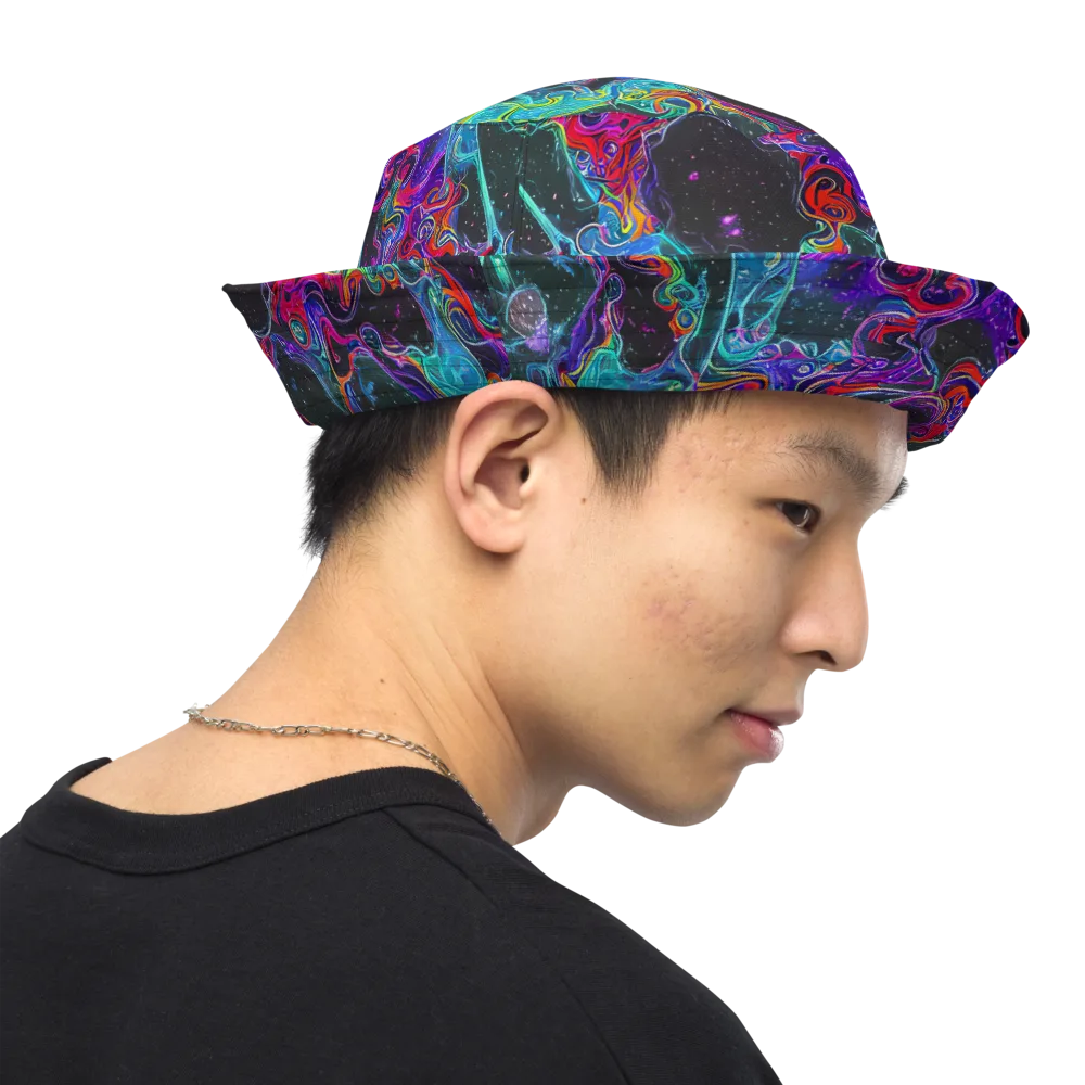 Midnight Eruption on Reversible Bucket Hat — Right Outside