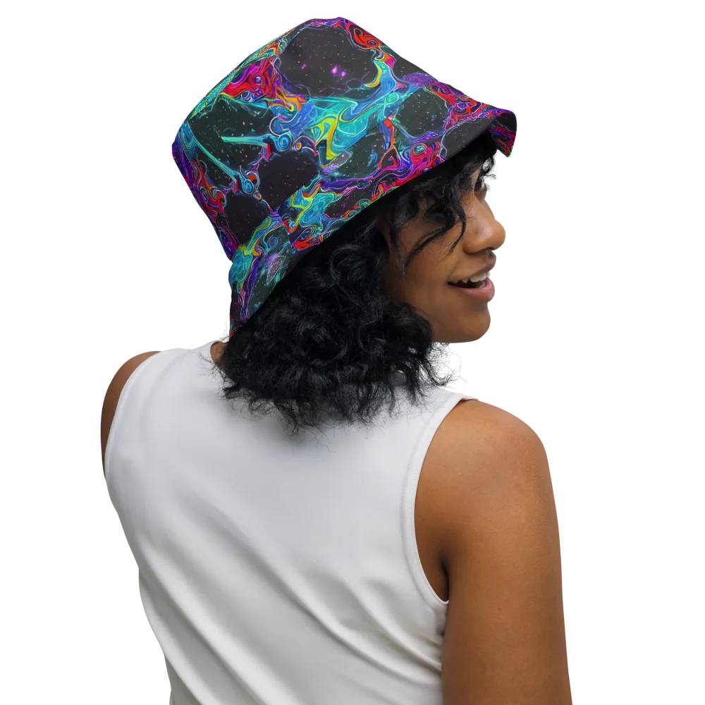 Midnight Eruption on Reversible Bucket Hat — Right Outside