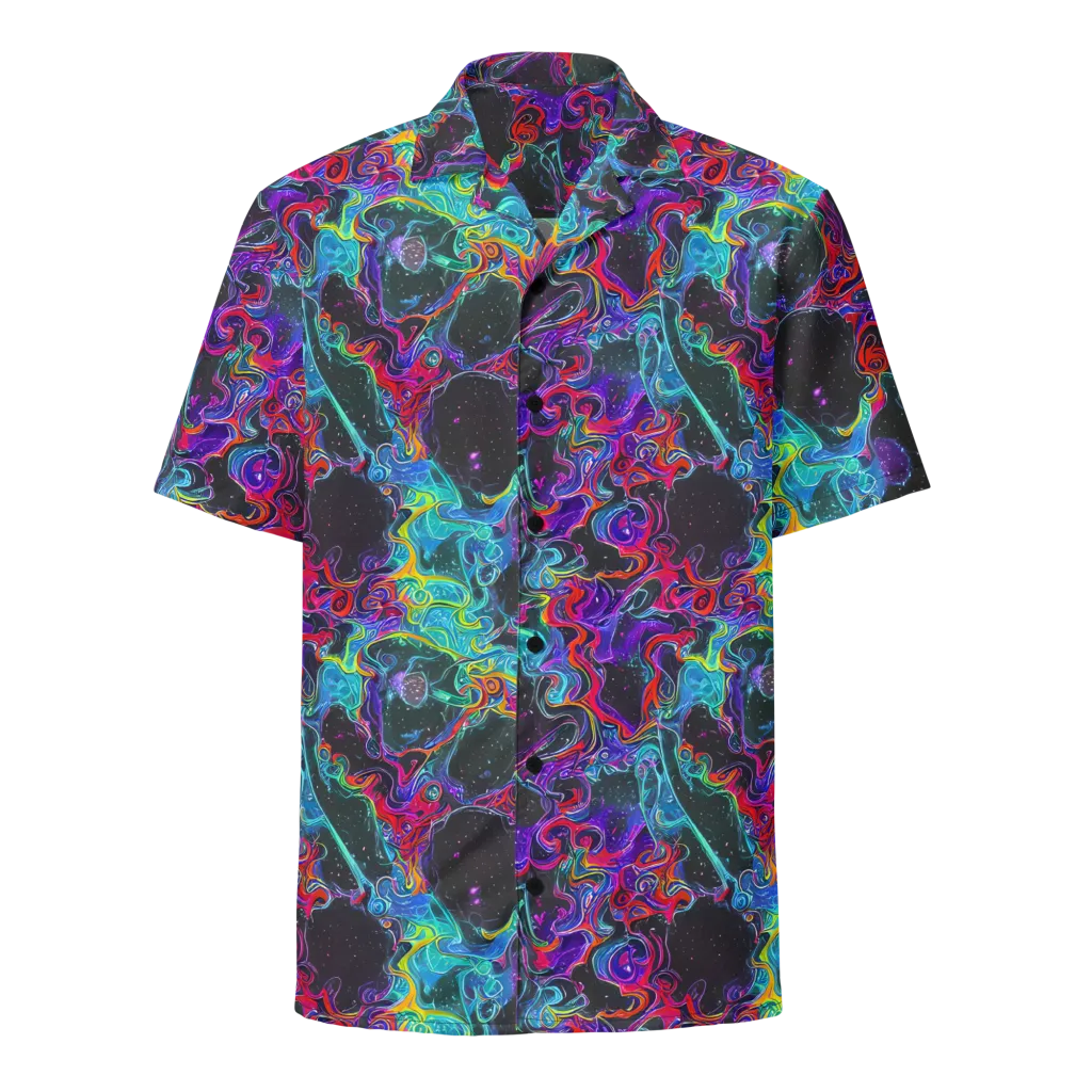 Midnight Eruption on Button Shirt — Front
