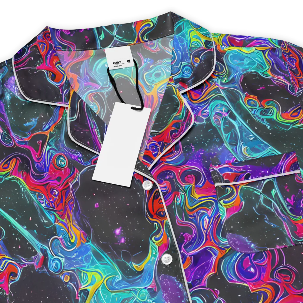 Midnight Eruption on Women's Short Sleeve Pajama Top — Product details