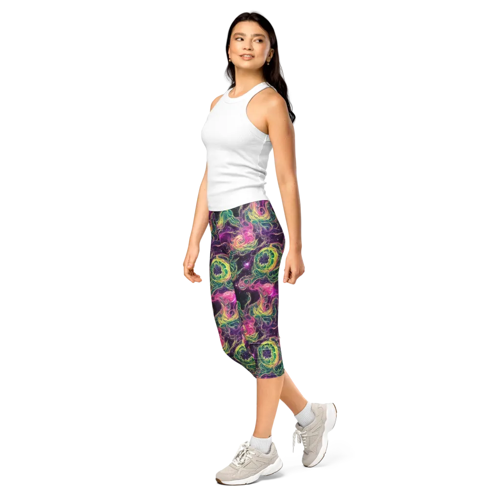 Dreamflare on Capri Leggings — Left Front