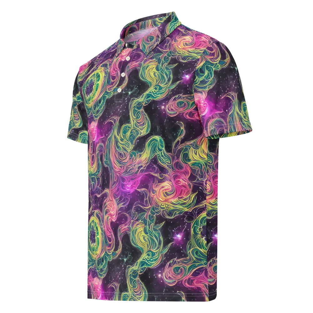 Dreamflare on Men's Slim Fit Polo Shirt — Left Front