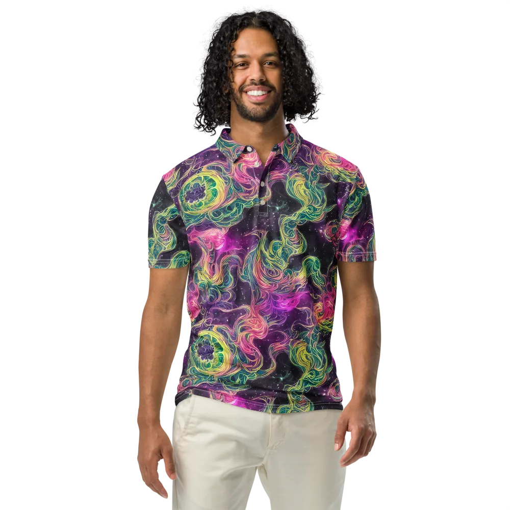 Dreamflare on Men's Slim Fit Polo Shirt — Front