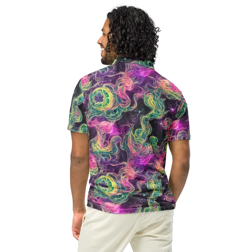 Dreamflare on Men's Slim Fit Polo Shirt — Back