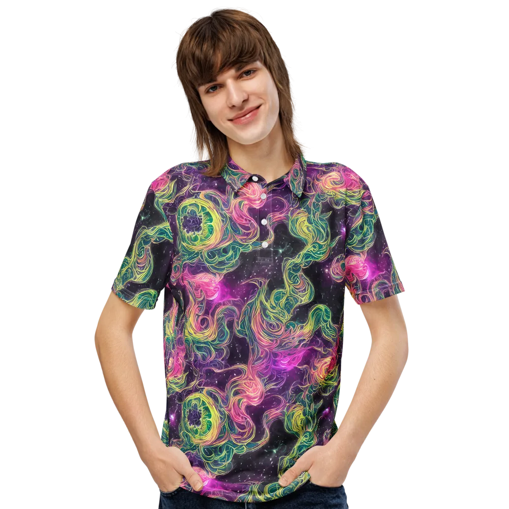 Dreamflare on Men's Slim Fit Polo Shirt — Front