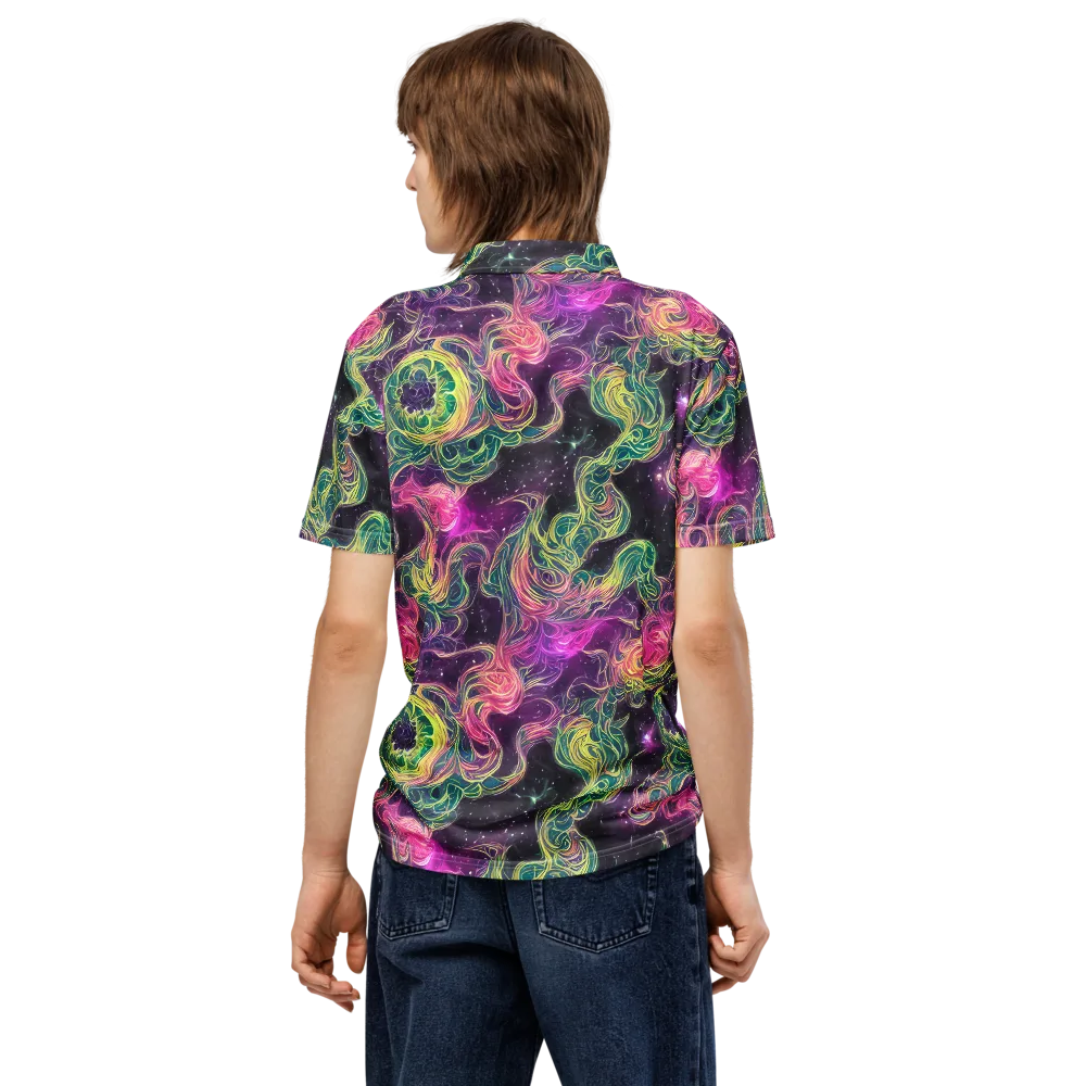 Dreamflare on Men's Slim Fit Polo Shirt — Back