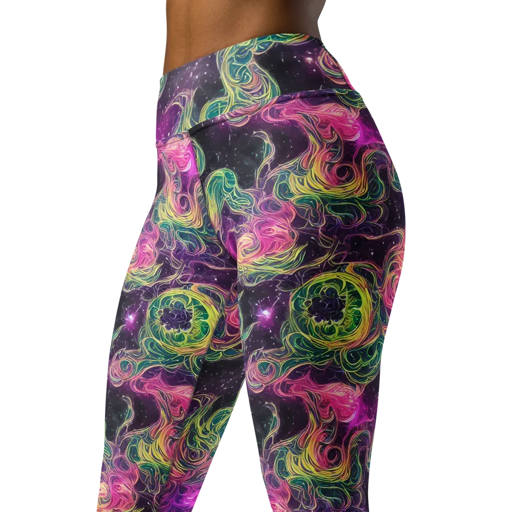 Dreamflare on Yoga Leggings — Left Front