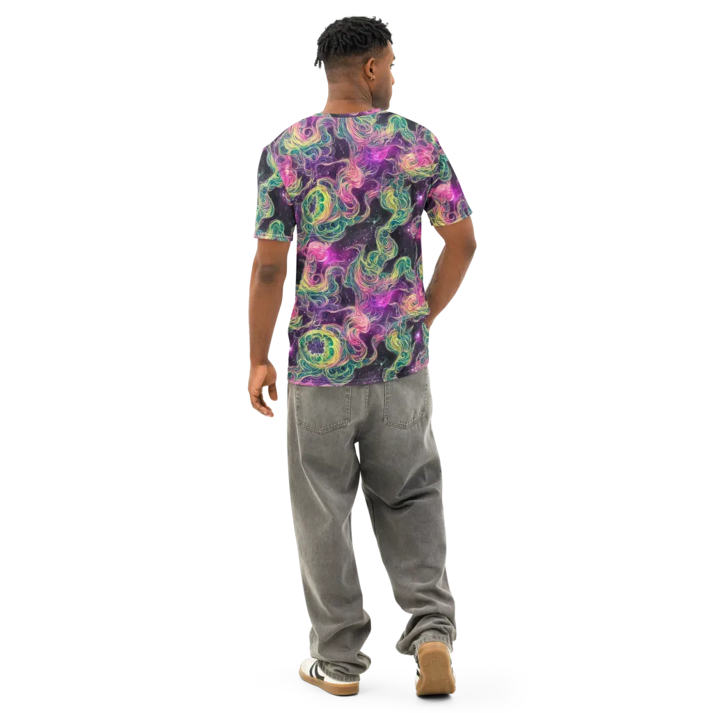 Dreamflare on Men's Cotton Crew Neck T-Shirt — Back