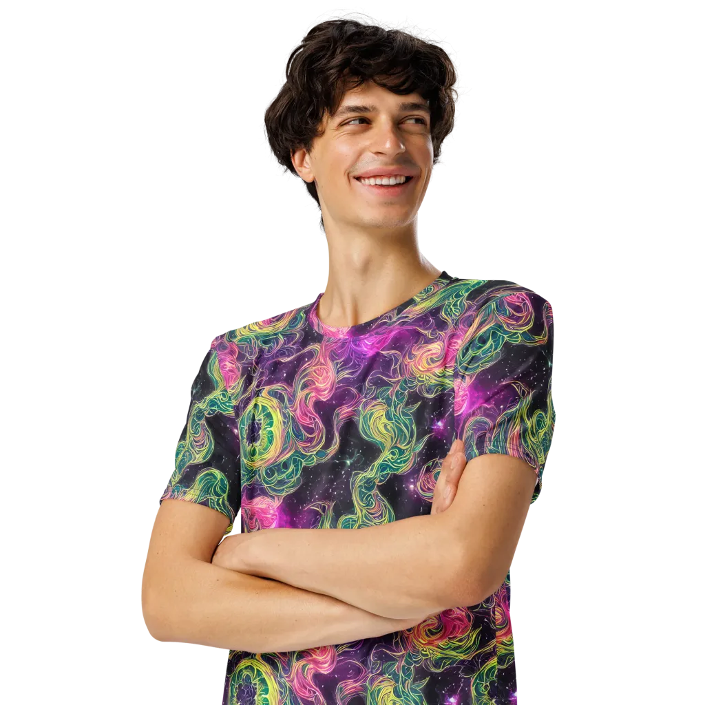 Dreamflare on Men's Crew Neck T-Shirt — Left Front