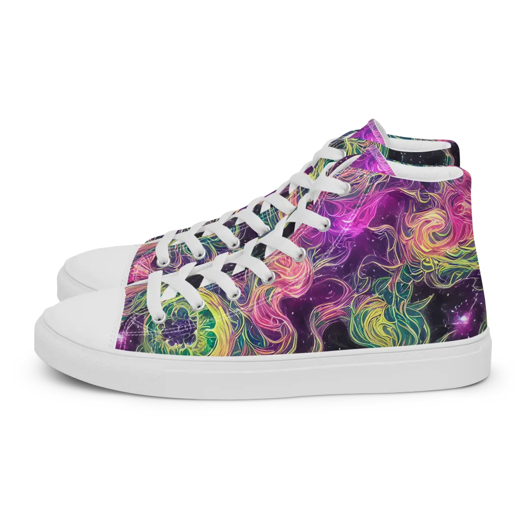 Dreamflare on Men's High Top Canvas Shoes — Left
