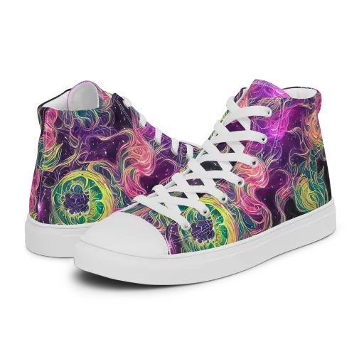 Dreamflare on a Men's High Top Canvas Shoes