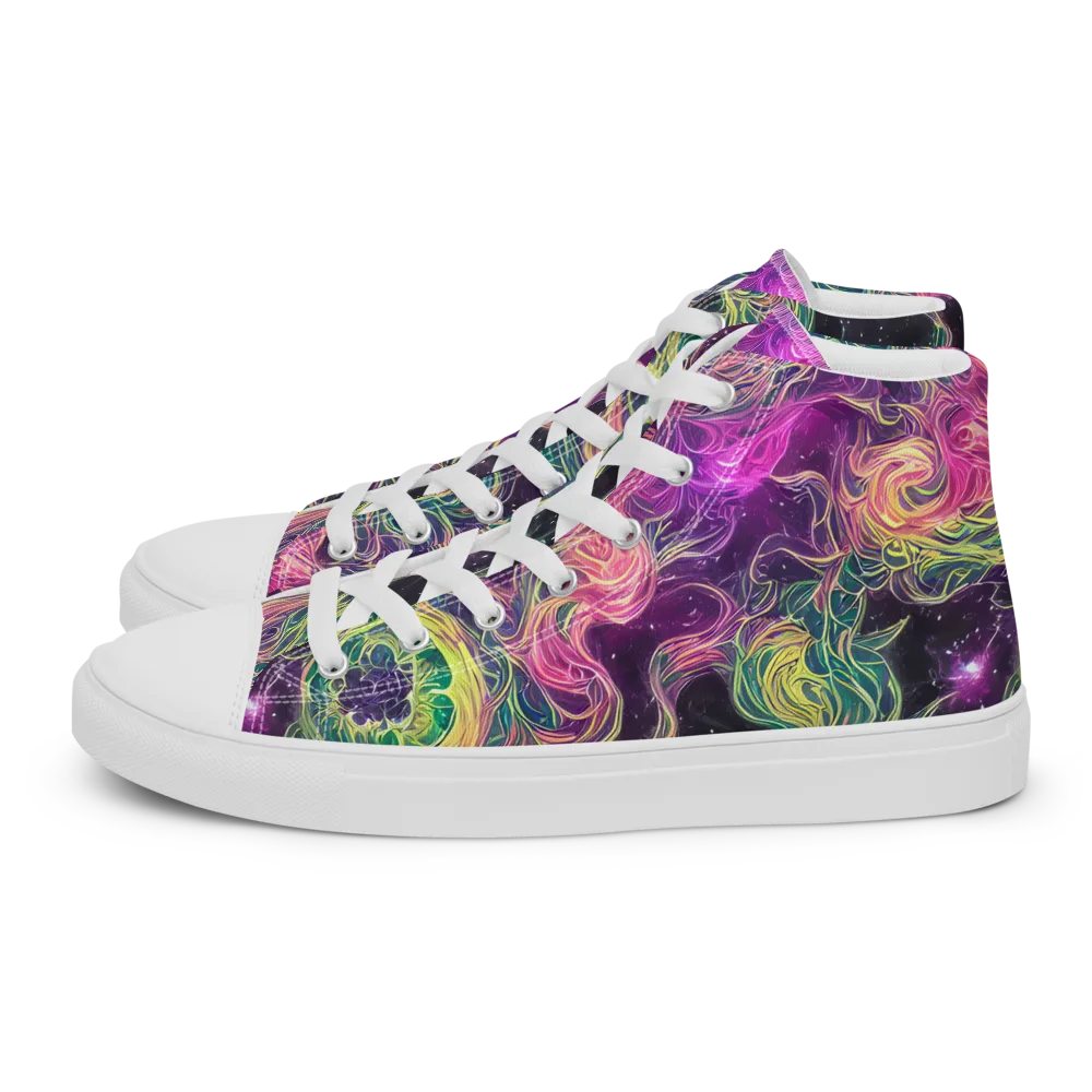 Dreamflare on Women's High Top Canvas Shoes — Left