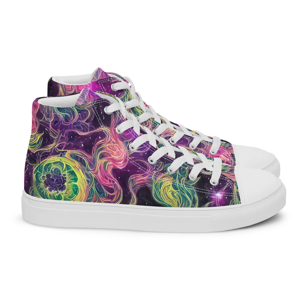 Dreamflare on Women's High Top Canvas Shoes — Right