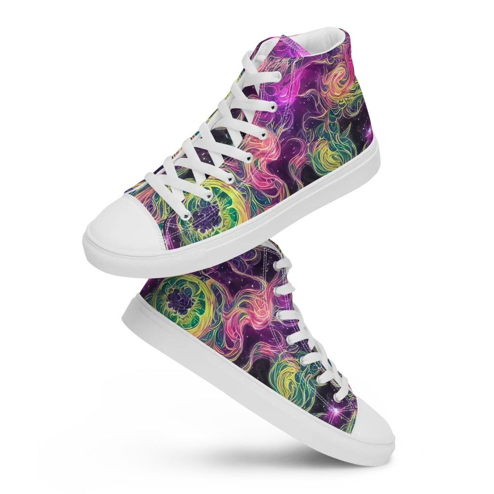 Dreamflare on Women's High Top Canvas Shoes — Front