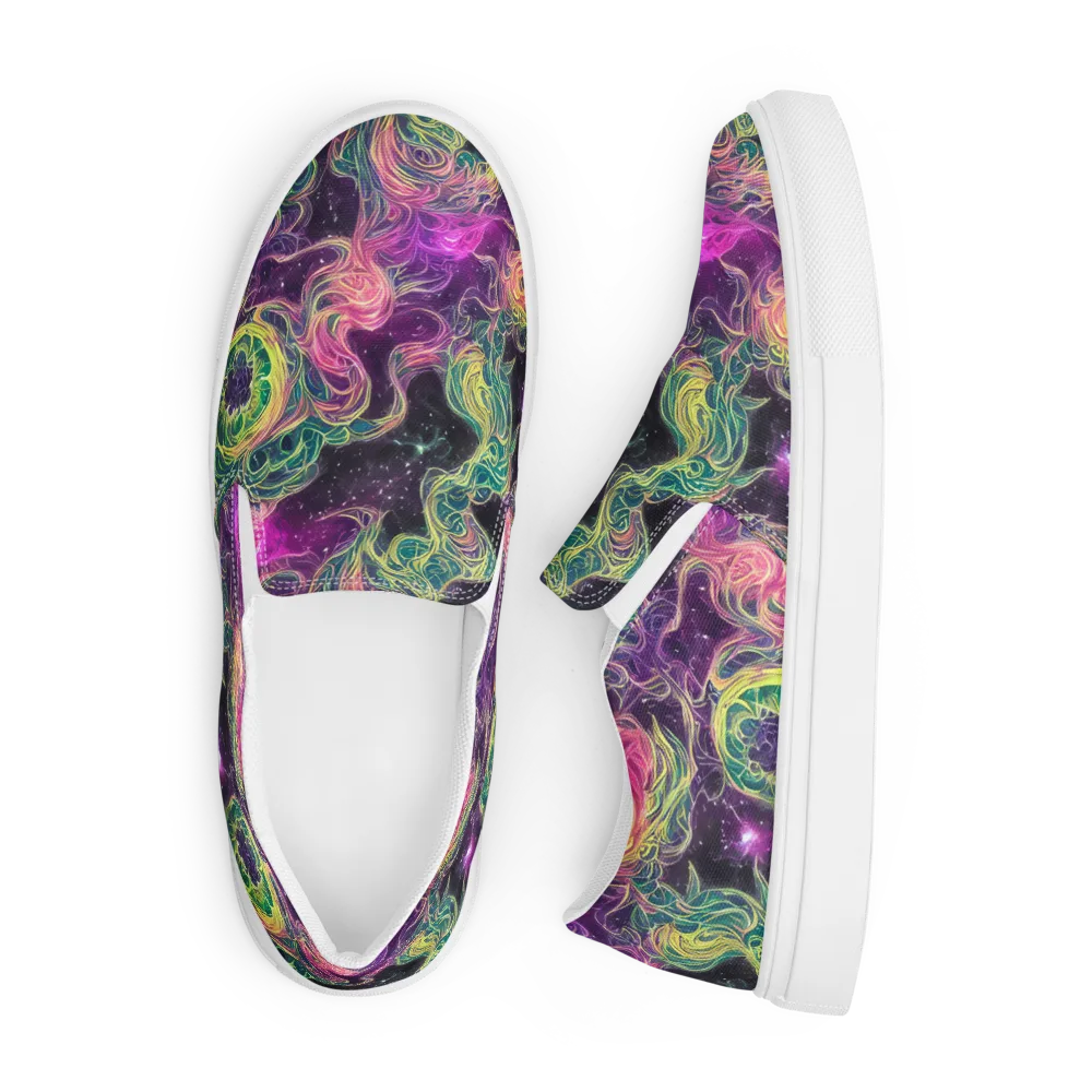Dreamflare on Men's Slip-On Canvas Shoes — Front